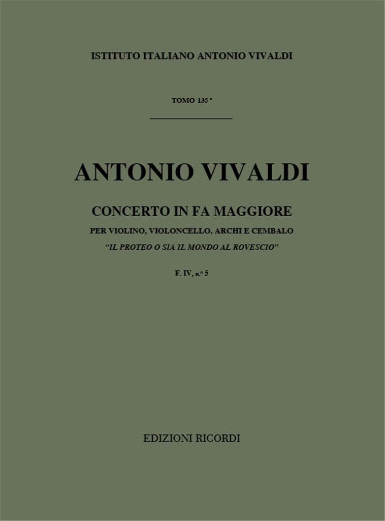 Concerto In Fa 'Il Proteo O Sia